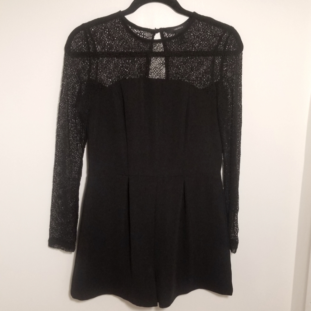 Forever21 Black Lace Romper
